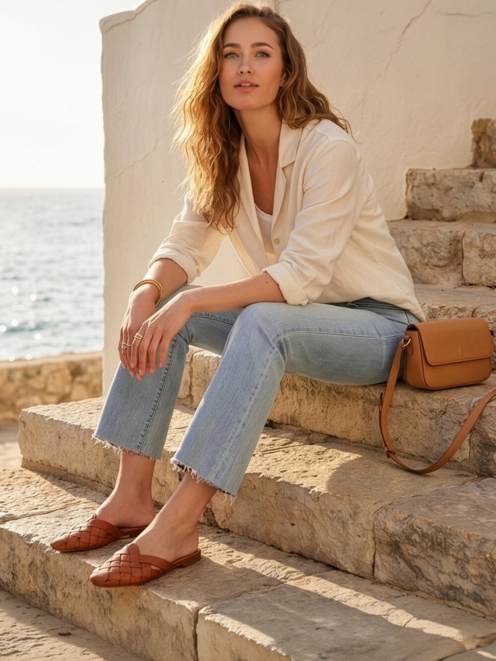 FRAME Le Crop Mini Boot Jeans 28 Alemany Road Light Wash LCMBRA801 - Picture 9 of 15